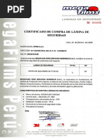 Certificado de Compra - Lamina de Seguridad