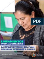 Lineamiento para Acompañar Plan Aprender A Tiempo