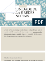 Comunidade de Fala e Redes Sociais