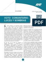 Analistas Valoran El Voto Comunitario Como Reflejo de La Identidad Colectiva