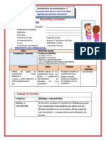 SESION DE APRENDIZAJE PERSONAL SOCIAL 2022 - 2do