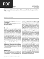 MANAGEMENT INFORMATION SYSTEMS OF THE JAMUNA FERTILIZER COMPANY LIMITED: A CASE STUDY, MD Mamunur Rashid (2011) - Management Information Systems of