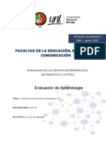 Cuestionario Evaluación de Aprendizajes U2