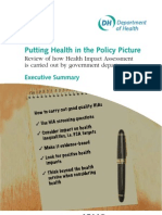 Putting Health in The Policy Picture - DH - 2010