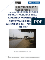 Perfil Mejoramiento Del Servicio de Transitabilidad Carretera