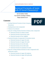 Writing Chemical Formula of Ionic Compounds O Level Chemistry