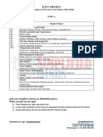 Physics Sectionwise Analysis of PYQs (For 2022)