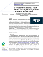 Audit Committee, Internal Audit Function and Earnings Management: Evidence From Jordan