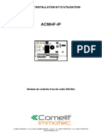 NOTICE D INSTALLATION ET D UTILISATION ACMHF-IP. Module de Contrôle D Accès Radio 868 MHZ