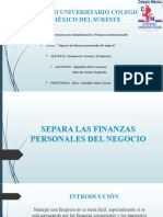 Separa Las Finanza Personales Del Negocio