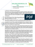 Reglamento de Organización y Funciones 2021 de La Municipalidad Provincial de Ica