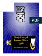 Psicologia Da Educação II Pressupostos Teóricos de Vygotsky. Profa. Elisabete Martins Da Fonseca