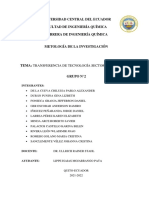 Grupo 2-Transferencia de Tecnología Sector Alimenticio