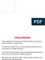 Claim Settlement