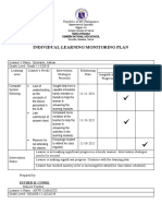 Individual Learning Monitoring Plan