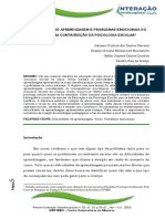 Problemas Emocionais Dificuldade de Aprendizagem