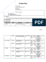 Session Plan: Learning Outcomes