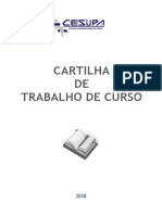 Cartilha Trabalho Curso 2018