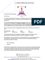 School Timing Change Letter