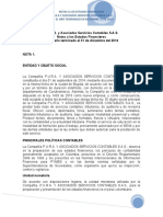 Notas A Los Estados Financieros Año 2014