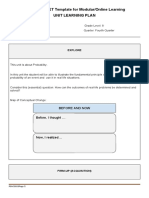 2022 JHS INSET Template For Modular/Online Learning Unit Learning Plan