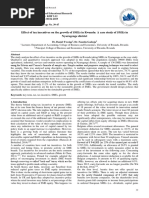 Effect of Tax Incentives On The Growth of Smes in Rwanda: A Case Study of Smes in Nyarugenge District