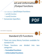 Lecture10!10!11266 - Formatted and Unformatted Input Output Functions