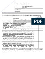 Health Declaration Form 2