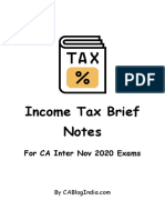 Income Tax Brief Notes