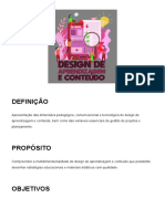 Design de Aprendizagem e Conteúdo