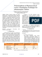 The Study of Polymorphism in Pharmaceutical Operating Processes Granulation Technique For Carbamazepine Tablets