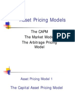 Asset Pricing Models: The Capm The Market Model The Arbitrage Pricing Model