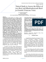 A Comperative Clinical Study To Assess The Effect of Manjishtadi Kshara Basti and Bhadradaruvadi Basti in Siraja Granthi (Varicose Vein)