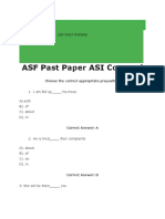 ASF Past Paper ASI Corporal