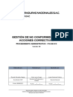 Pa-Sgi-013 Gestión de No Conformidades y Acciones de Correctivas