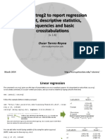 Using Outreg2 To Report Regression Output, Descriptive Statistics, Frequencies and Basic Crosstabulations