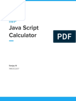 Java Script Calculator: Sanjay M