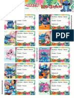 Etiquetas Escolares Stitch Editables Gratis