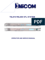 Tsl910 Rsl900 STL System: Operator and Service Manual