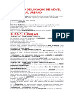 Contrato de Locação de Imóvel Residencial Urbano