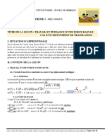 PC 1ère CD - P1 Travail Et Puissance Dans Le Cas Dun Mouvement de Translation Validé