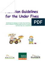 Nutrition Guidelines For The Under Fives: Dundee