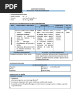 SESIÓN DE APRENDIZAJE 24 de Mayo