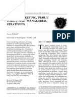 Green Marketing, Public Policy and Managerial Strategies: Aseem Prakash University of Washington - Seattle, USA