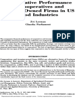 Comparative Performance of Cooperatives and Investor-Owned Companies in US Food Industries 1990 14p