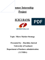 Summer Internship Project Icici Bank