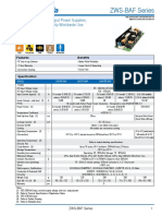 ZWS-BAF Series: 50W To 300W Single Output Power Supplies, Low Cost & High Reliability Worldwide Use