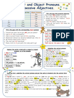 Subject and Object Pronouns. Possessive Adjectives