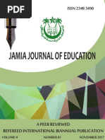 Jamiajournalofeducation Vol4 n1 2017november