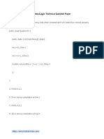 Globallogic Technical Question Paper